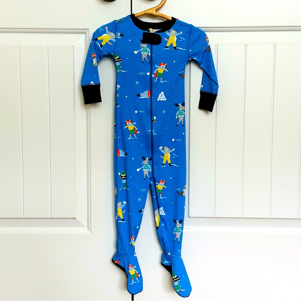 TBBC Knox’s Night Night Footed - Snow Much Fun/Nantucket Navy 12/18M
